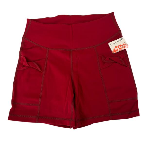 Free People FP Movement Wave Rider Shorts / Red Grape S Activewear NWT - Picture 1 of 10
